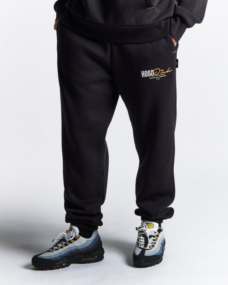 Black/White/Orange Hoodrich Moiety Joggers Joggers | 1045-IVPBU