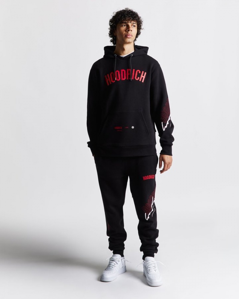 Black/White/Red Hoodrich Caliber Joggers Joggers | 6738-TJKLY