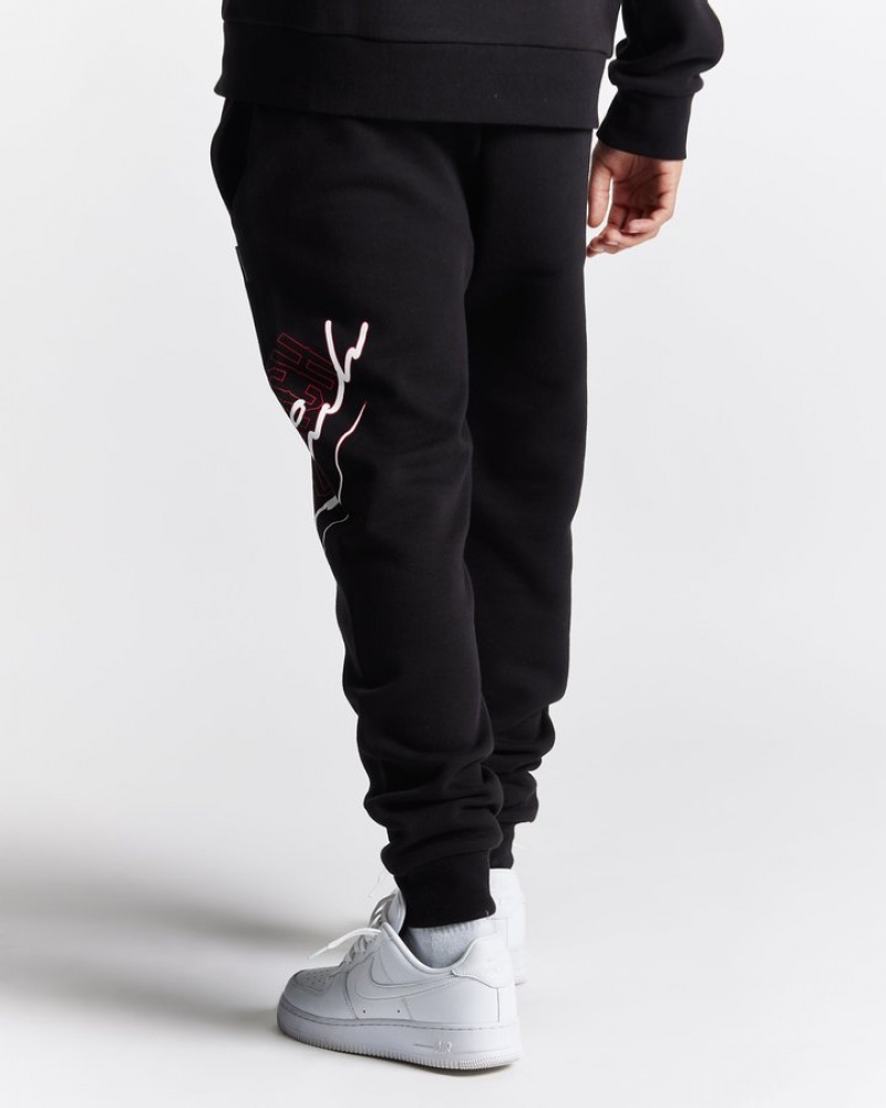 Black/White/Red Hoodrich Caliber Joggers Joggers | 6738-TJKLY