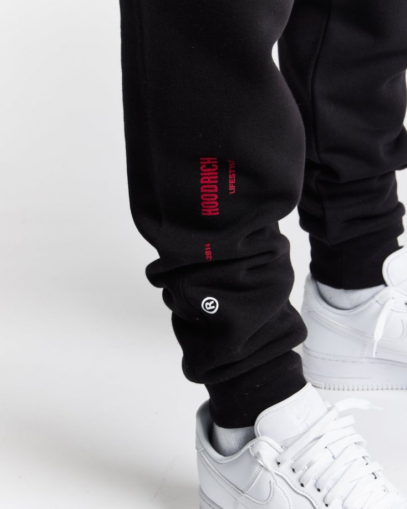 Black/White/Red Hoodrich Caliber Joggers Joggers | 6738-TJKLY