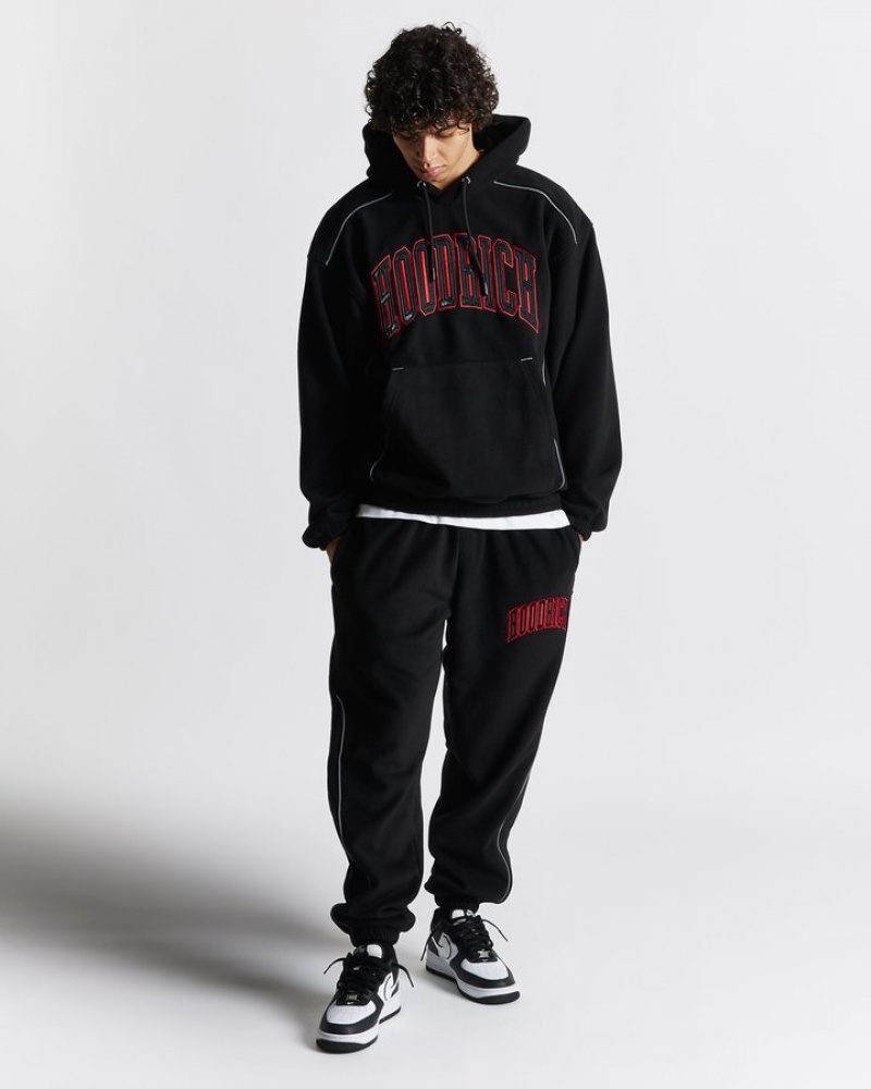 Black/White/Red Hoodrich Split Oversized Jogger Joggers | 1853-VUSLX