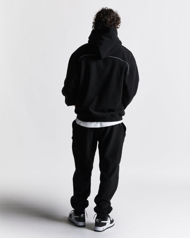 Black/White/Red Hoodrich Split Oversized Jogger Joggers | 1853-VUSLX