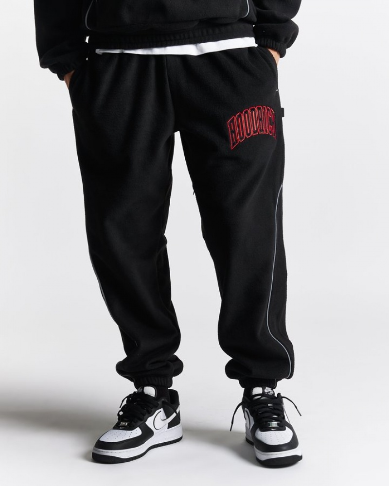 Black/White/Red Hoodrich Split Oversized Jogger Joggers | 1853-VUSLX