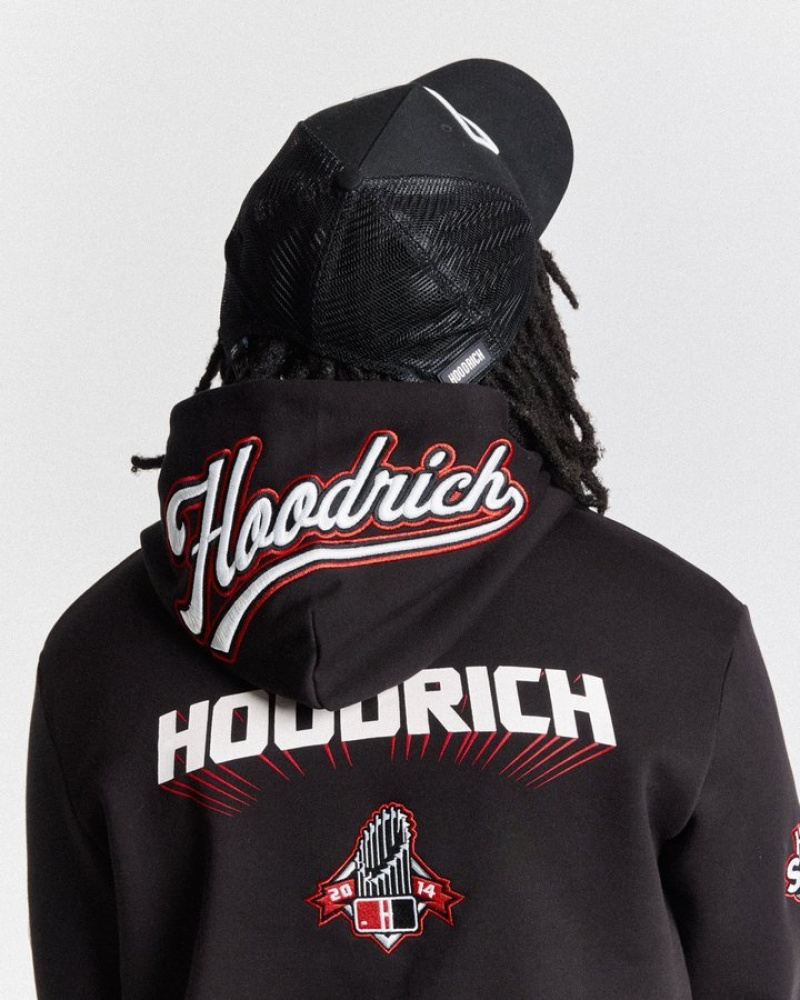 Black/White/Red Hoodrich Stadium Hoodie Hoodies | 4103-KDFGS