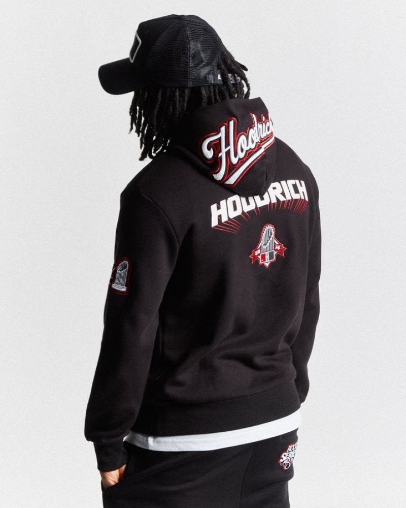 Black/White/Red Hoodrich Stadium Hoodie Hoodies | 4103-KDFGS