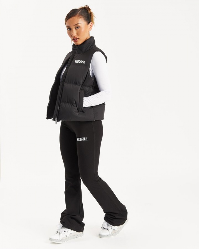 Black/White Hoodrich Cara Gilet Outerwear | 7065-ABMUO