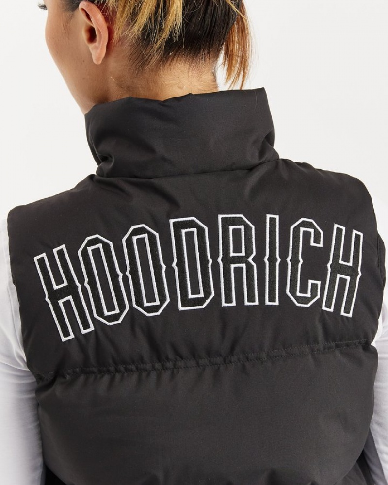 Black/White Hoodrich Cara Gilet Outerwear | 7065-ABMUO