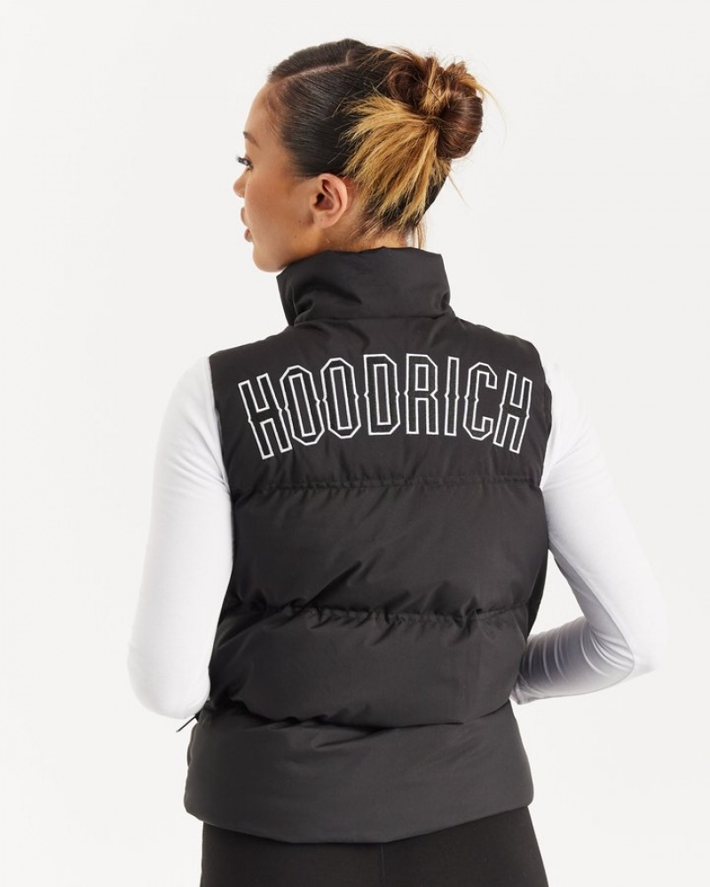 Black/White Hoodrich Cara Gilet Outerwear | 7065-ABMUO