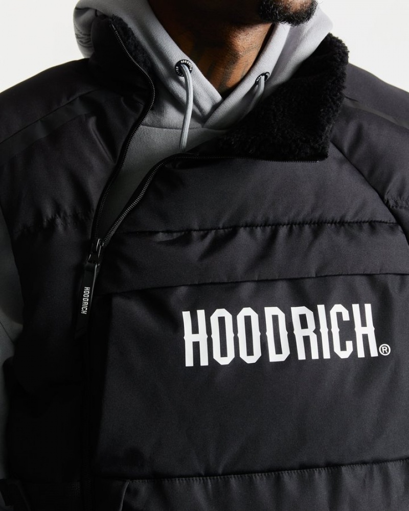 Black/White Hoodrich Carbon Gilet Outerwear | 0594-PQFTE