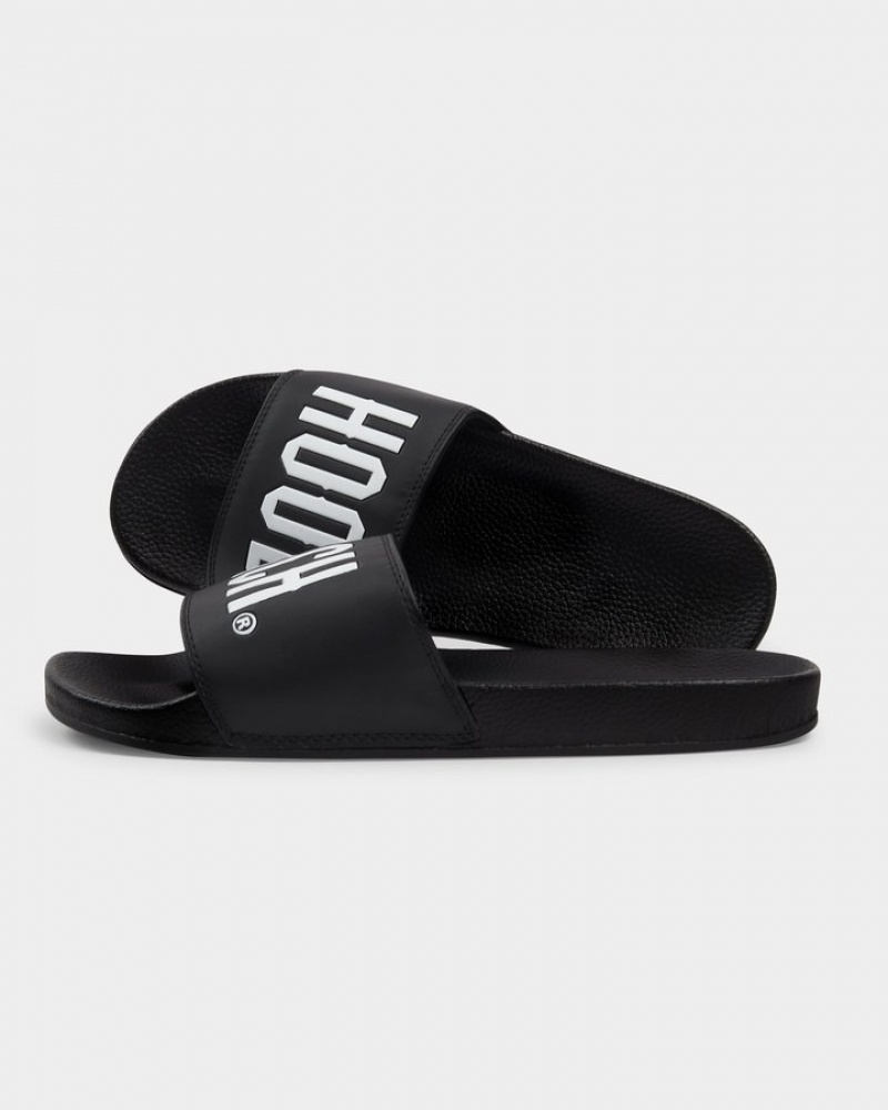 Black/White Hoodrich OG Core Sliders Sliders | 2578-XVTCP