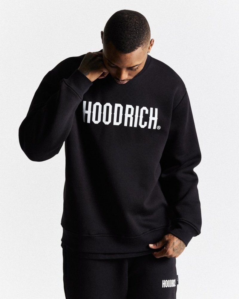 Black/White Hoodrich OG Core Sweatshirt Sweatshirts | 2506-CDVFP