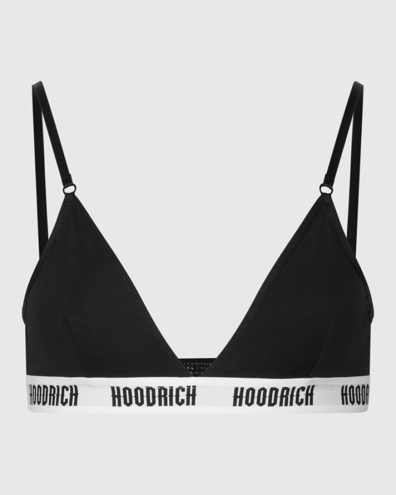 Black/White Hoodrich OG Core Triangle Bralette Underwear | 3204-FGDOV