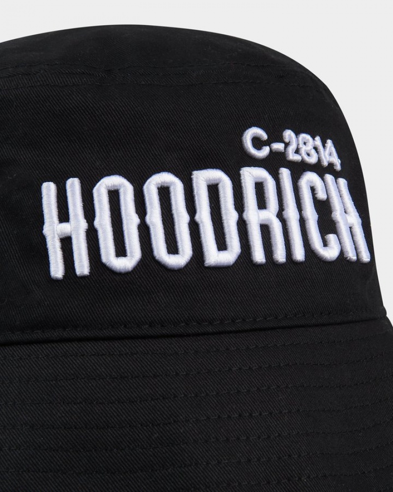 Black/White Hoodrich OG Demand Bucket Hat Headwear | 4395-TOMSV