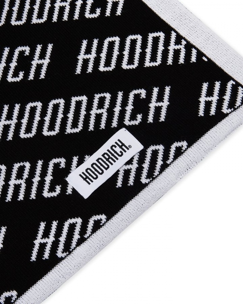 Black/White Hoodrich OG Logo Reversible Scarf Gloves and Scarves | 7830-CKOXA