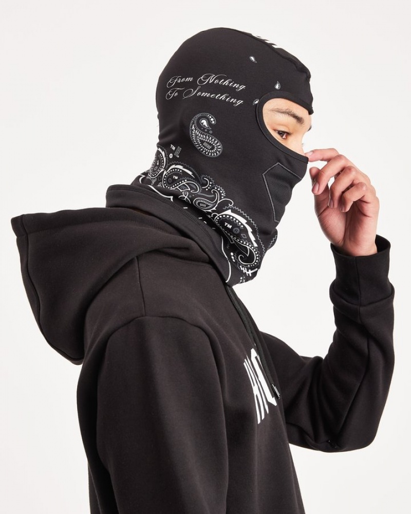 Black/White Hoodrich OG Motif Balaclava Balaclavas | 5046-UTFQC