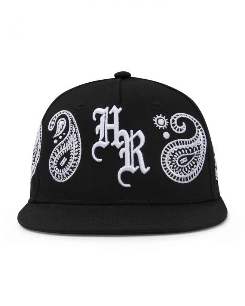 Black/White Hoodrich OG Motif Fitted Cap Caps | 1246-AYBOL