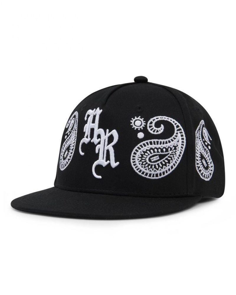 Black/White Hoodrich OG Motif Fitted Cap Caps | 1246-AYBOL