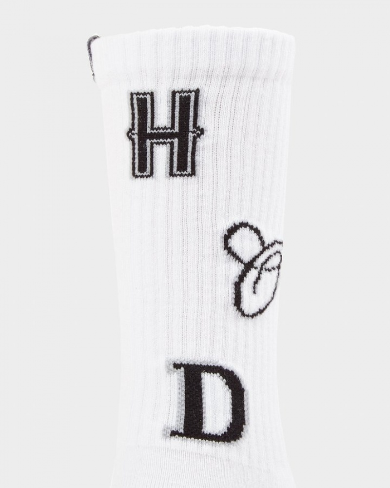 Black/White Hoodrich OG Pacific 2 Pack Crew Socks Socks | 5963-QPIMY