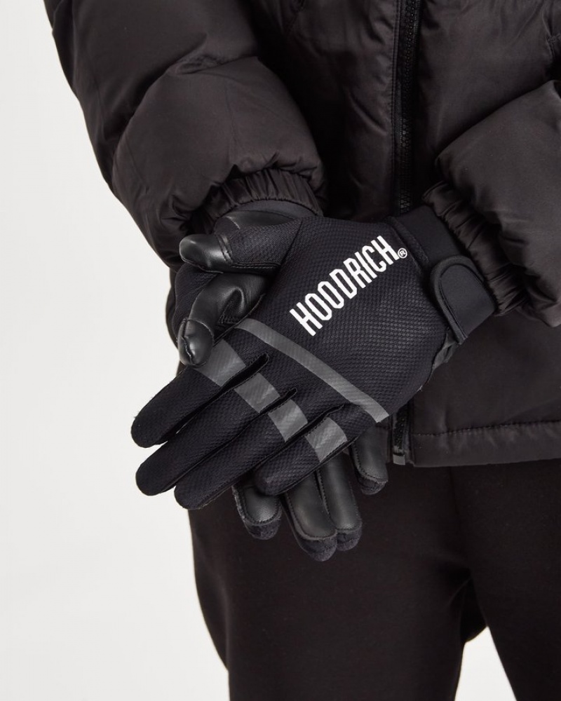 Black/White Hoodrich OG Rise Gloves Gloves and Scarves | 8342-WHLVF