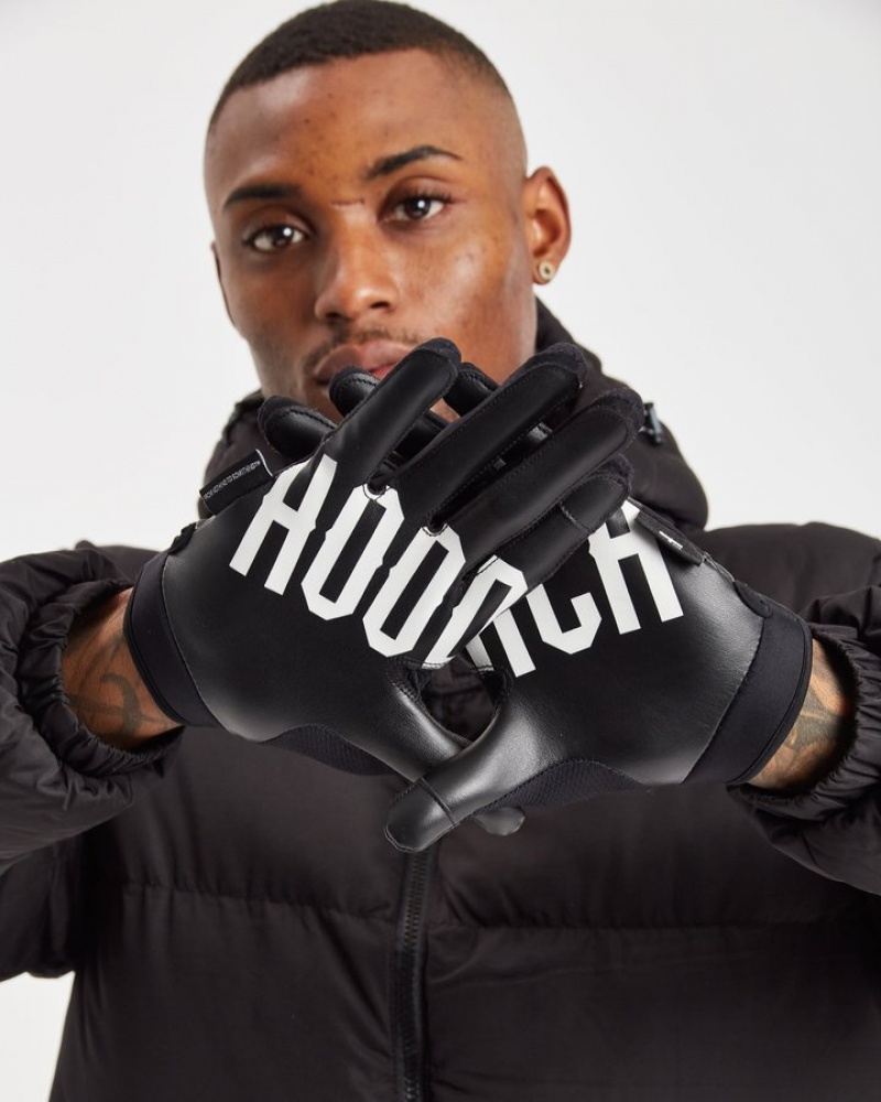 Black/White Hoodrich OG Rise Gloves Gloves and Scarves | 8342-WHLVF