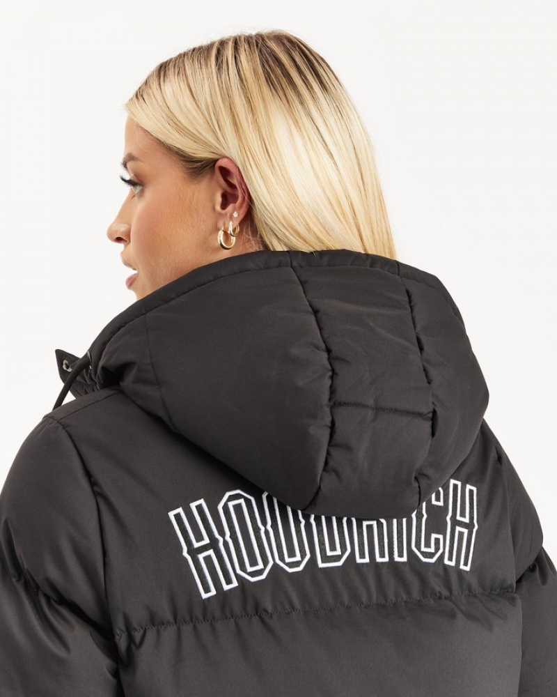 Black/White Hoodrich OG Sia Longline Jacket Outerwear | 6479-XTEAO