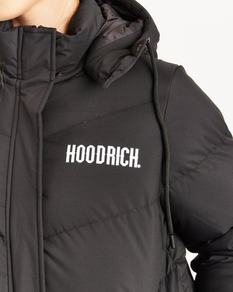 Black/White Hoodrich OG Sia Longline Jacket Outerwear | 6479-XTEAO