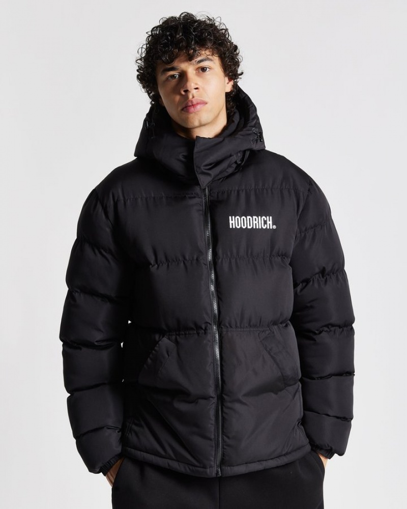 Black/White Hoodrich OG Stack Jacket Outerwear | 1263-QRPAL