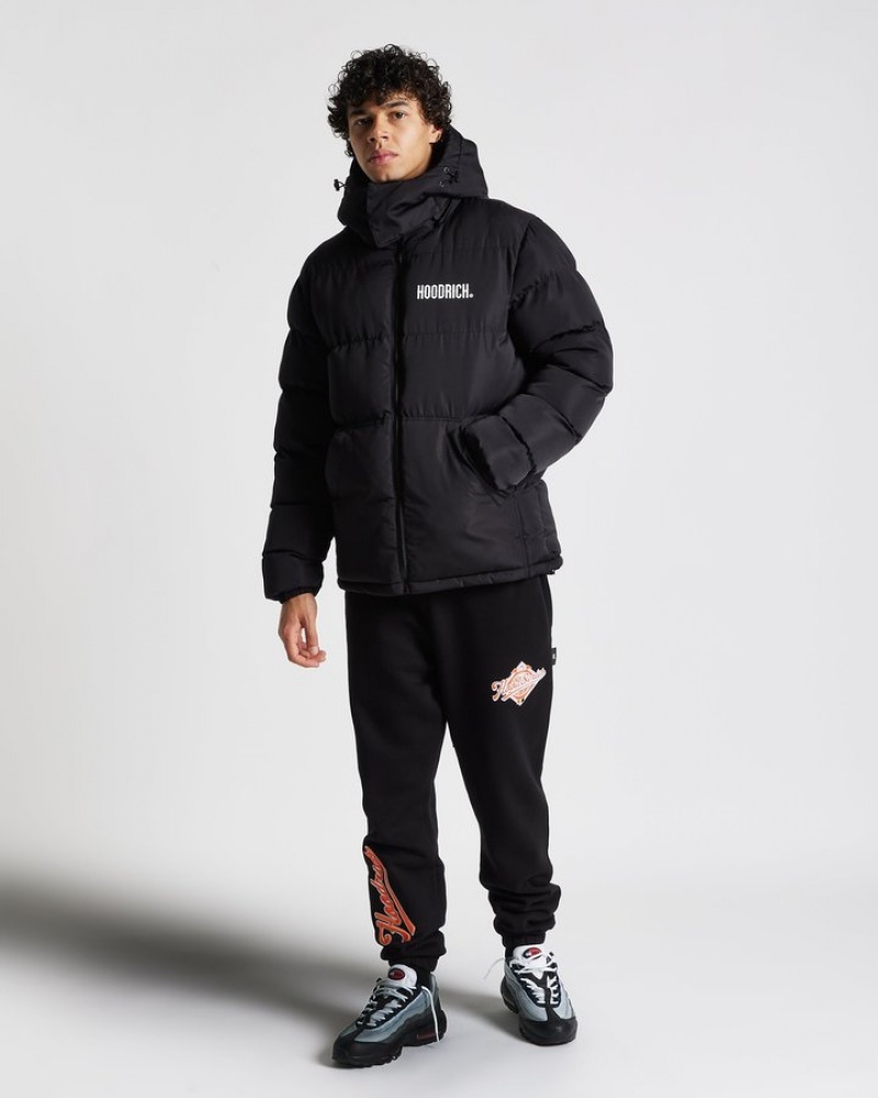 Black/White Hoodrich OG Stack Jacket Outerwear | 1263-QRPAL