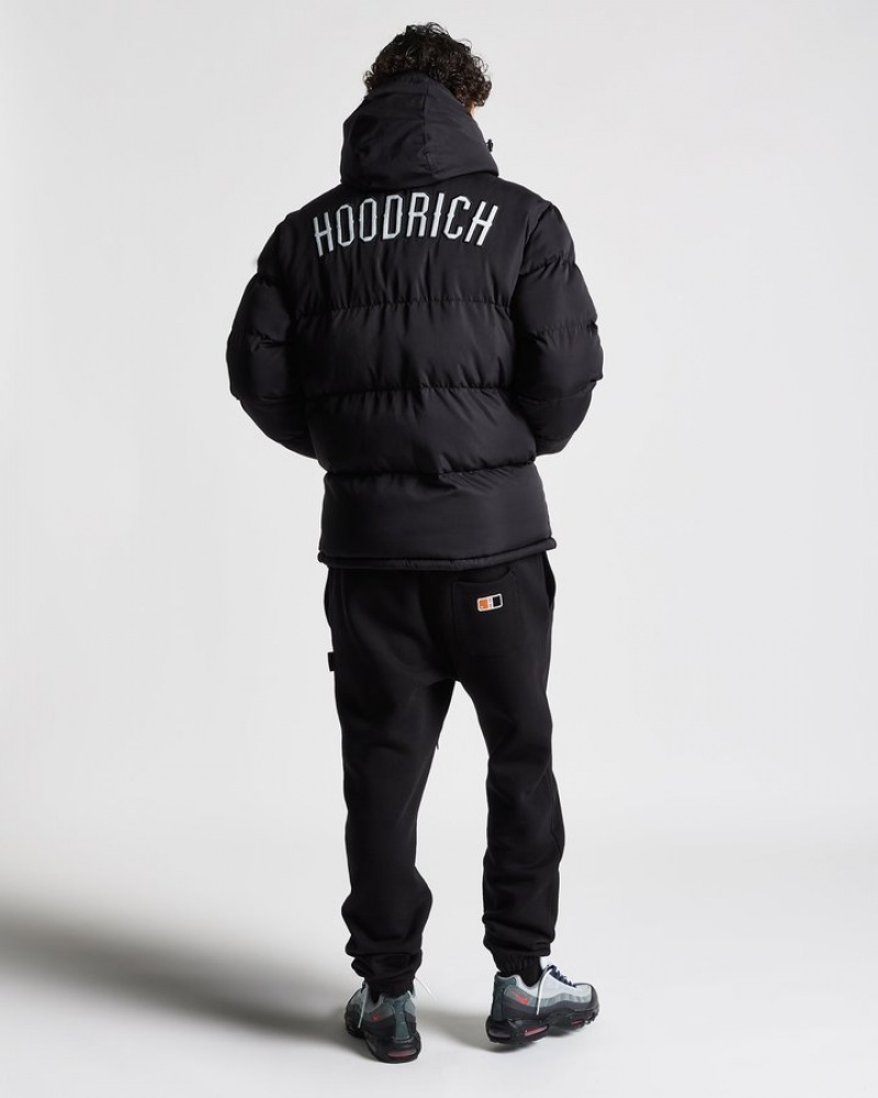 Black/White Hoodrich OG Stack Jacket Outerwear | 1263-QRPAL