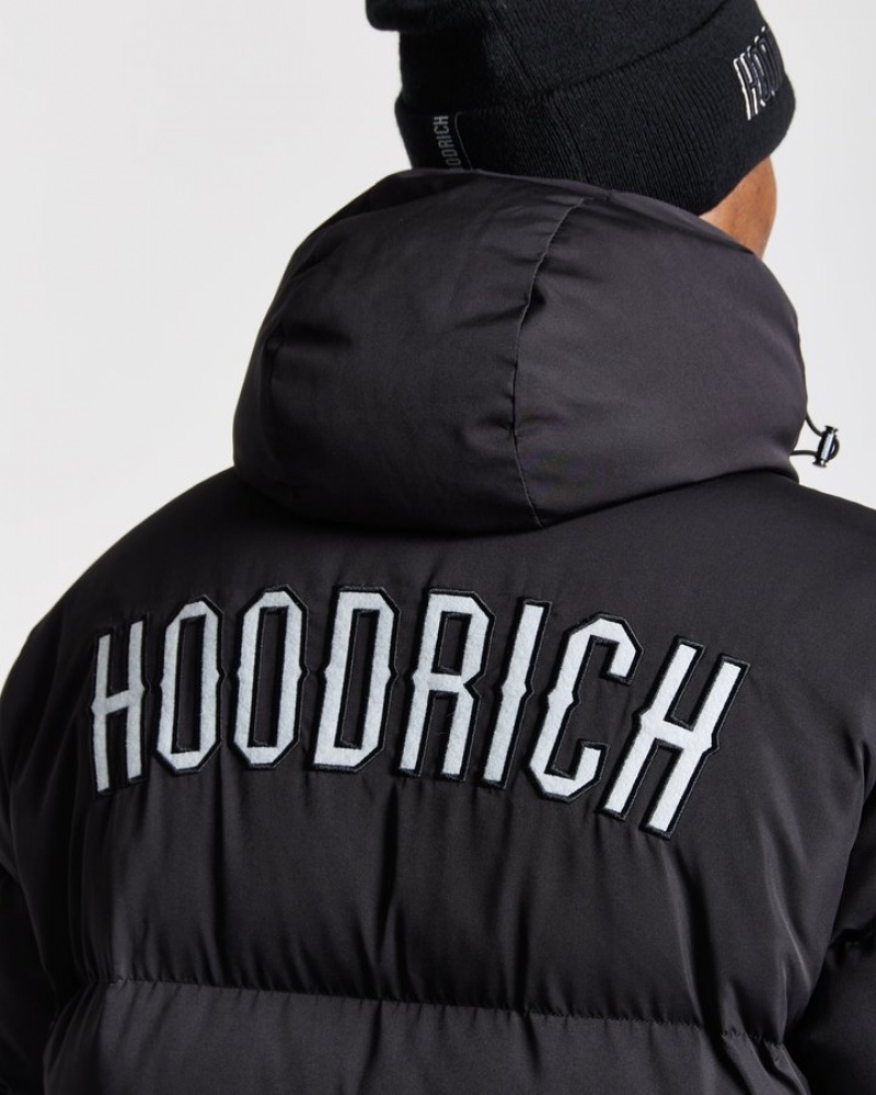 Black/White Hoodrich OG Stack Longline Jacket Outerwear | 5836-AIXPN