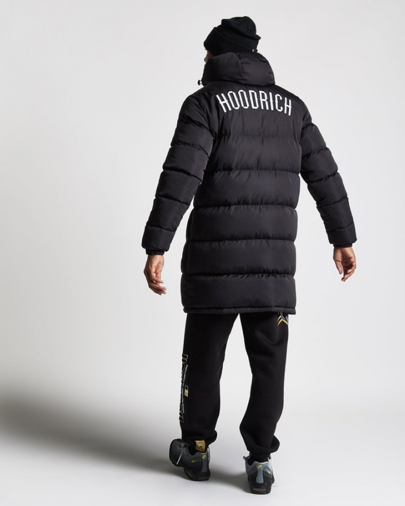 Black/White Hoodrich OG Stack Longline Jacket Outerwear | 5836-AIXPN