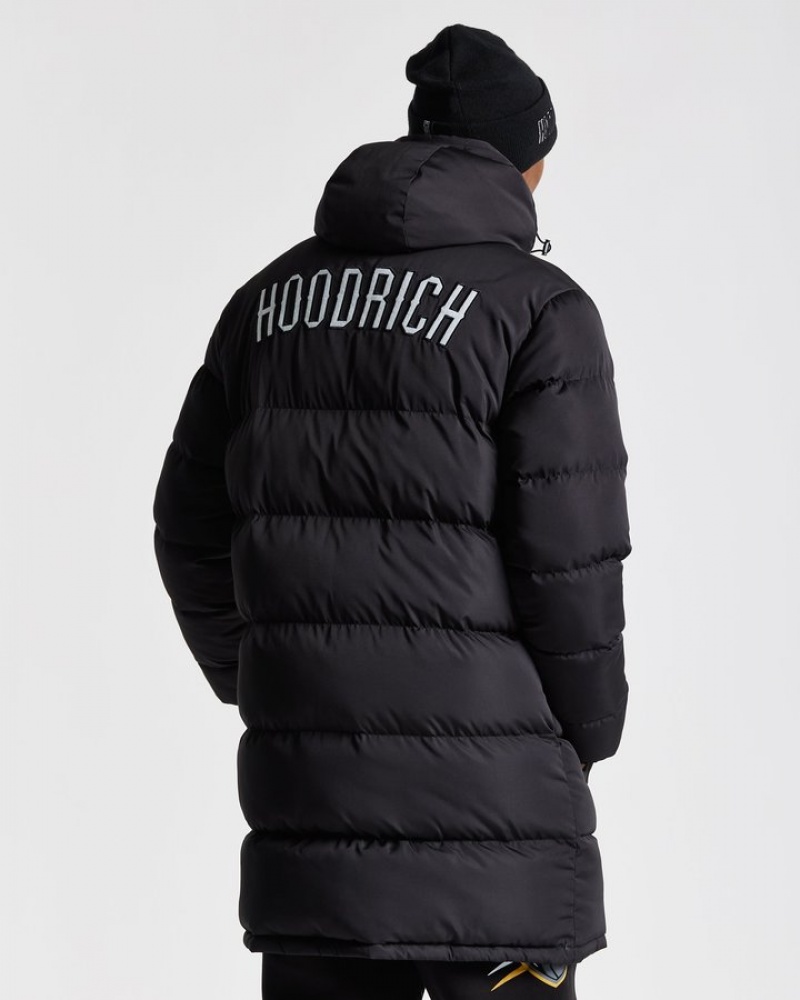 Black/White Hoodrich OG Stack Longline Jacket Outerwear | 5836-AIXPN