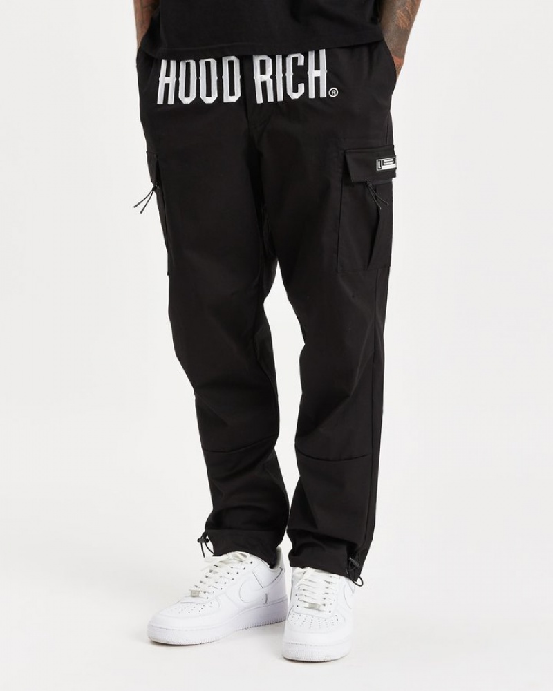 Black/White Hoodrich OG Trek Cargo Pants Cargo Pants | 5940-IAXBK