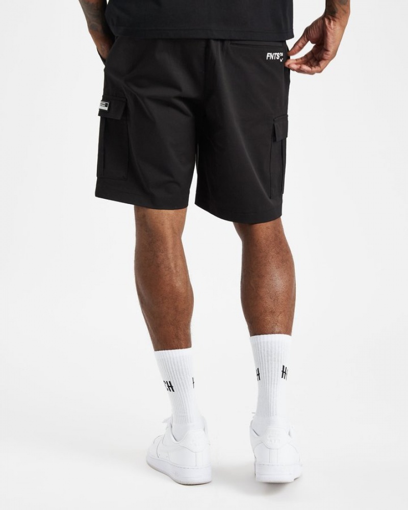 Black/White Hoodrich OG Trek Cargo Shorts Shorts | 8970-ZCITH