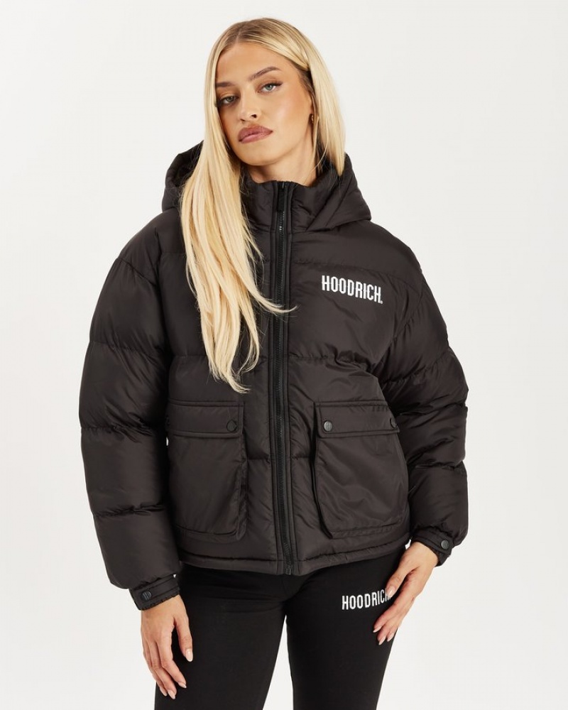 Black/White Hoodrich Thea Jacket Outerwear | 9342-EISCW