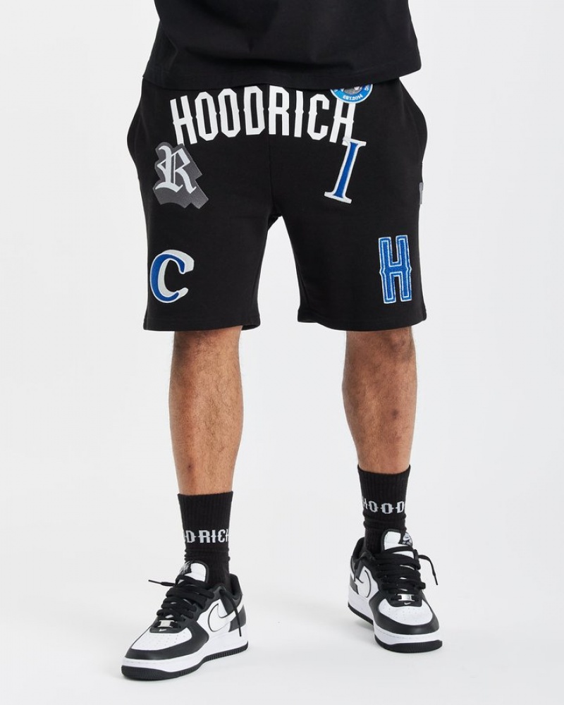 Black/White/déjà vu Blue Hoodrich OG Pacific V2 Shorts Shorts | 5168-CIJWO