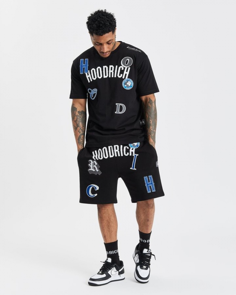 Black/White/déjà vu Blue Hoodrich OG Pacific V2 Shorts Shorts | 5168-CIJWO