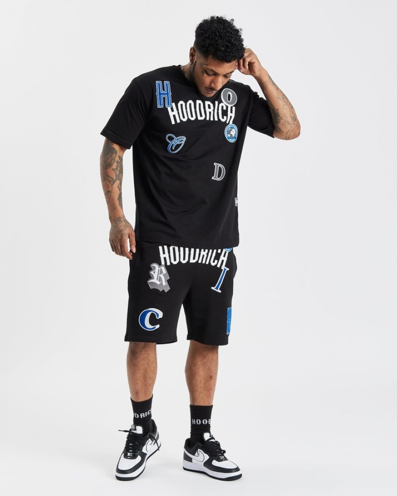 Black/White/déjà vu Blue Hoodrich OG Pacific V2 Shorts Shorts | 5168-CIJWO