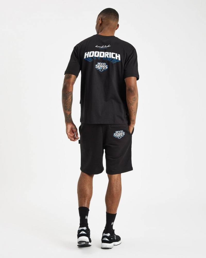 Black/White/déjà vu Blue Hoodrich Stadium Shorts Shorts | 5276-YZQNU