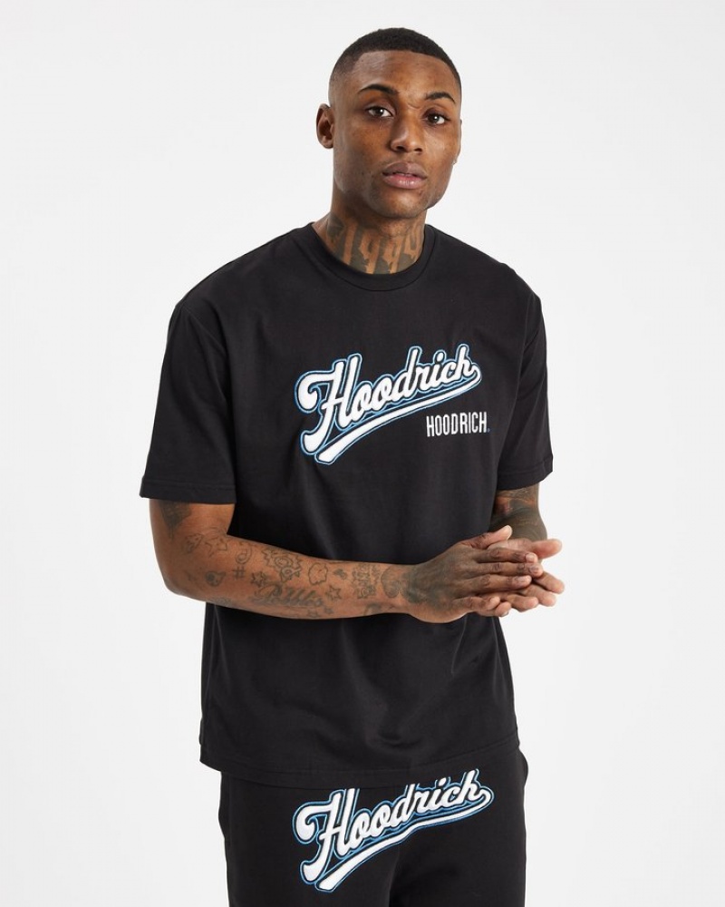 Black/White/déjà vu Blue Hoodrich Stadium T-shirt T-shirts | 4123-MHWOJ