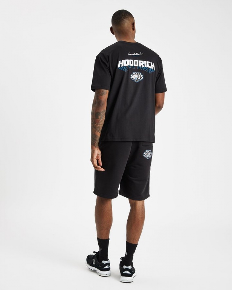 Black/White/déjà vu Blue Hoodrich Stadium T-shirt T-shirts | 4123-MHWOJ