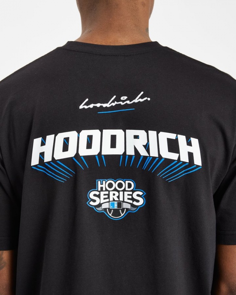 Black/White/déjà vu Blue Hoodrich Stadium T-shirt T-shirts | 4123-MHWOJ