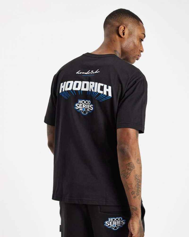 Black/White/déjà vu Blue Hoodrich Stadium T-shirt T-shirts | 4123-MHWOJ