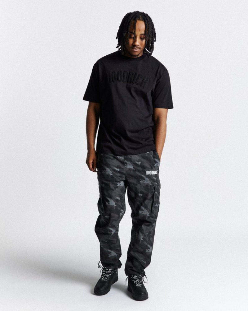 Black Camo/White/Grey Hoodrich Catch Woven Cargo Pants Cargo Pants | 1264-HDNQK