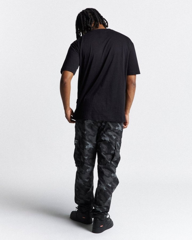 Black Camo/White/Grey Hoodrich Catch Woven Cargo Pants Cargo Pants | 1264-HDNQK