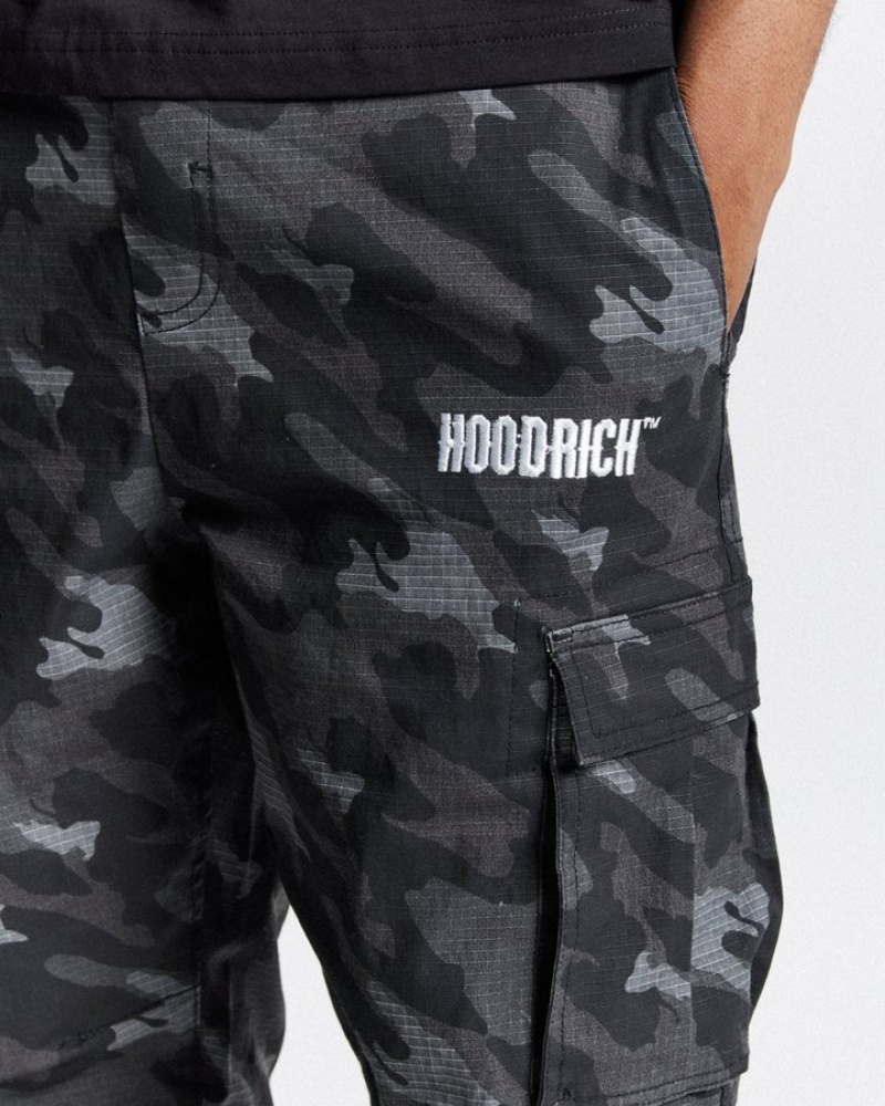 Black Camo/White/Grey Hoodrich Catch Woven Cargo Pants Cargo Pants | 1264-HDNQK