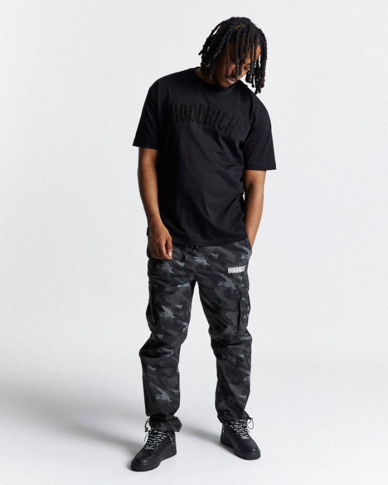 Black Camo/White/Grey Hoodrich Catch Woven Cargo Pants Cargo Pants | 1264-HDNQK