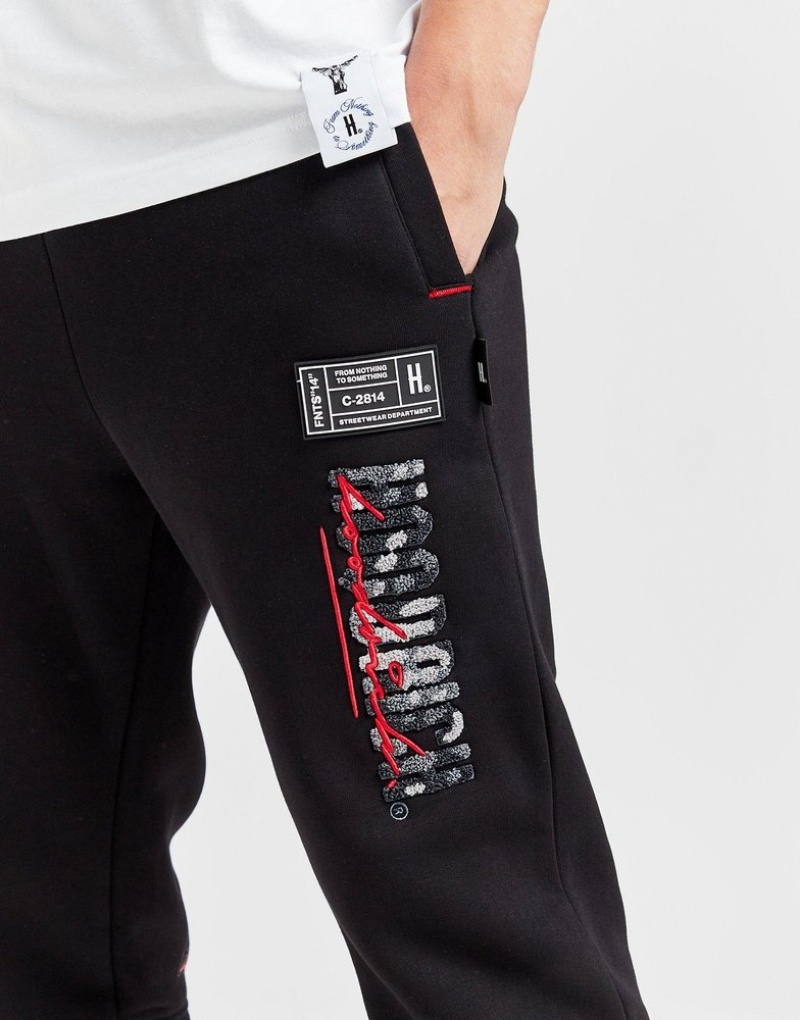 Black Hoodrich Blend Joggers Joggers | ZRF-146720