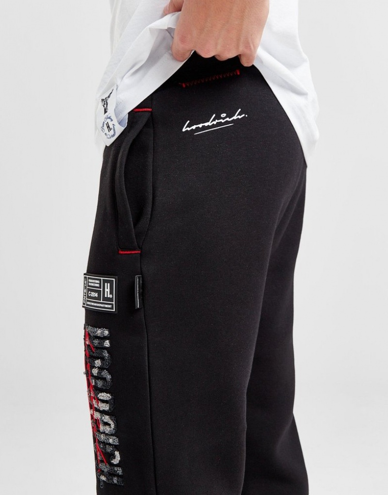 Black Hoodrich Blend Joggers Joggers | ZRF-146720