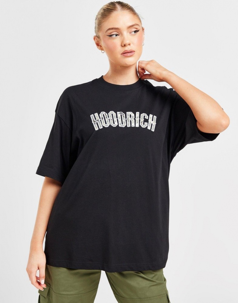 Black Hoodrich Camo Infil Boyfriend T-Shirt T-shirts | DZSHCY-026